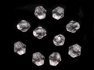 Facettierte Kunststoffperlen 4x4 mm Sonne