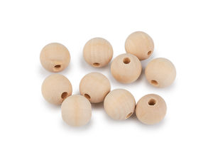 Runde unbehandelte Naturholzperlen Ø 18 mm