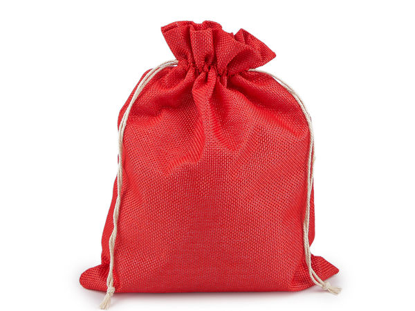 Premium Geschenk- und Bastelbeutel in Jute-Optik mit Kordelzug (22 x 28 cm)