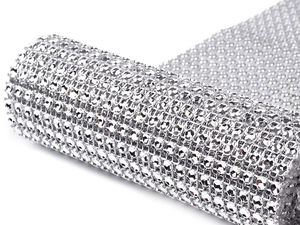 Premium glitzernde Netz-Borte - 11,5 cm Breite - Funkelnde Kunststoff-Kreisborte (2. Wahl)