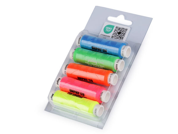 Polyester-Nähgarne Unipoly, 5er-Set