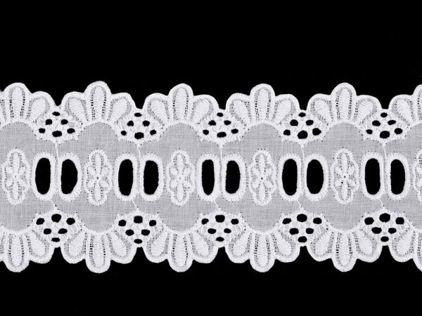 Madeira - Broderie Anglaise Lochspitzenborte Breite 65 mm