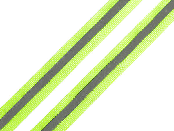 Premium schwarzes reflektierendes Gurtband (15 mm) - Gut sichtbares Textil-Köperband
