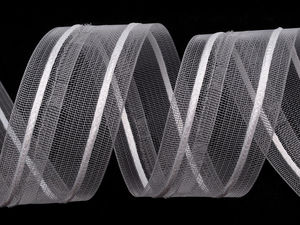 Transparentes Gardinenband mit Stiftfalte, Breite 50 mm
