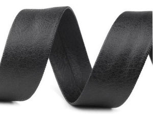 Premium Kunstleder-Schrägband einfach gefaltet - 15 mm Breite für Schneiderei, Handtaschen und Bastelarbeiten