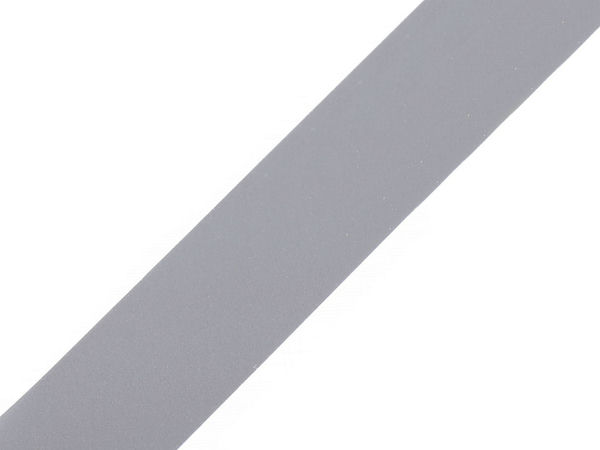 Premium Reflektierendes Gurtband zum Aufnähen, 30 mm Breite - Taubengrau