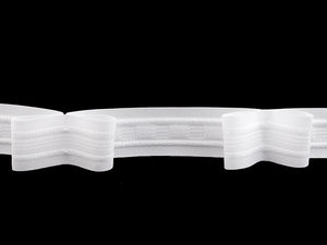 Stiftenfaltenband für Gardinen, 2-zügig, Breite 25 mm