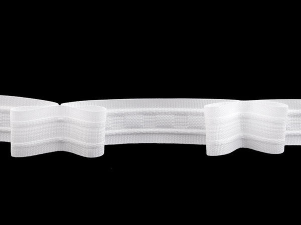 Stiftenfaltenband für Gardinen, 2-zügig, Breite 25 mm