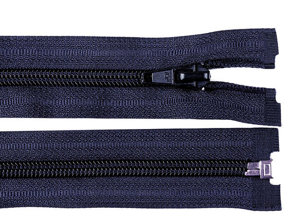 Premium Spiralreißverschluss Nr. 5, teilbar, 55 cm | Strapazierfähiger teilbarer Reißverschluss für Jacken und Oberbekleidung