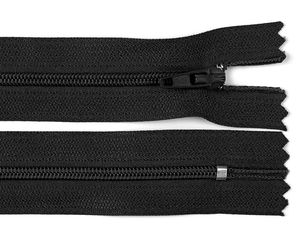 Premium Spiralreißverschluss Nr. 3, nicht teilbar, mit Autolock-Schieber, 45 cm - Schwarz