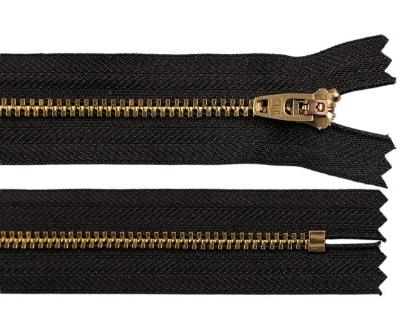 YKK Metall-Reißverschluss Nr. 4, nicht teilbar, 20 cm (Jeans, Jacken & Oberbekleidung)