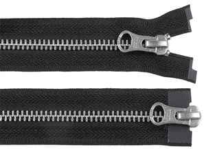 YKK Nr. 5 Teilbarer Zwei-Wege-Metallreißverschluss - 80 cm robuster Premium-Verschluss für Lederjacken, Mäntel und Outdoorbekleidung