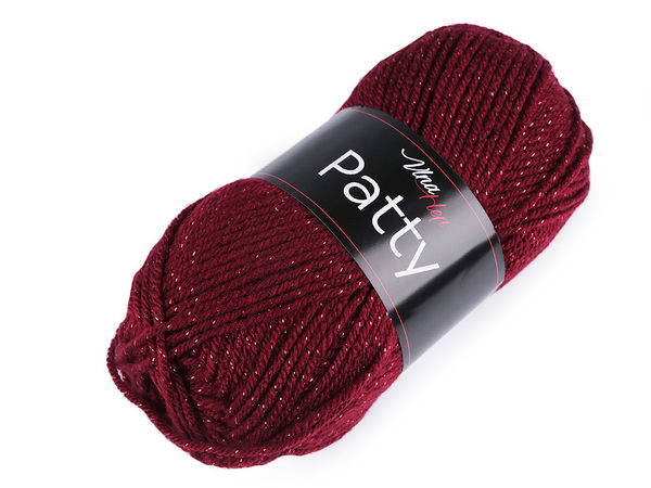 Patty Premium schimmerndes Strick- und Häkelgarn, 100g – Weiche Lurex-Mischung mit Metalleffekt