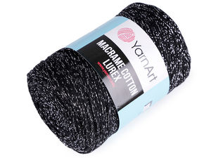 Strickgarn Makramee-Baumwolle Lurex 250 g