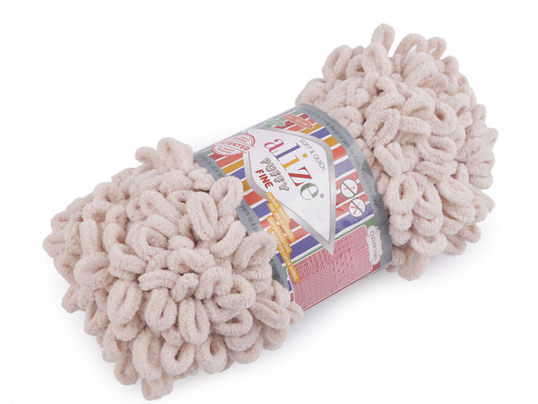 Alize Puffy Fine Schlaufengarn – Premium weiche Chenille-Wolle (100g) zum Stricken ohne Nadeln