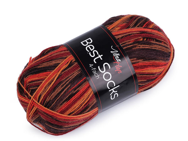 Best Socks selbstmusternde Sockenwolle – Premium-Sockenwolle aus Wollmischung, 100g