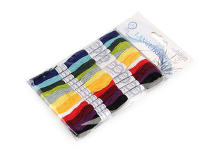 Premium Mouline-Sticktwist-Set - 12 farblich sortierte Stränge (je 8 m) für Kreuzstich, Sticken und Handarbeiten