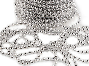 Premium 4mm Kunststoff-Perlengirlande Perlenkette für Hochzeiten, Feiertagsdekoration und Bastelarbeiten