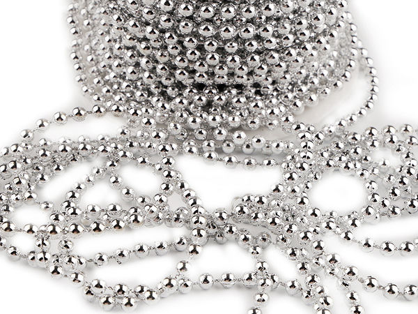 Premium 4mm Kunststoff-Perlengirlande Perlenkette für Hochzeiten, Feiertagsdekoration und Bastelarbeiten