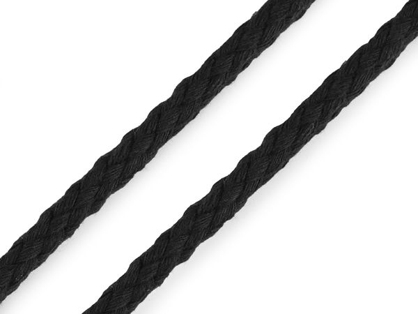Premium geflochtene Baumwollkordel (7 mm) - Strapazierfähige und flexible Kordel für Makramee, Handarbeiten und Bekleidung