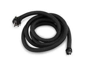 Premium 8 mm Polyester-Mehrzweckseil mit festem Kern - Strapazierfähige runde schwarze Kordel für Heimwerken, Basteln und Outdoor