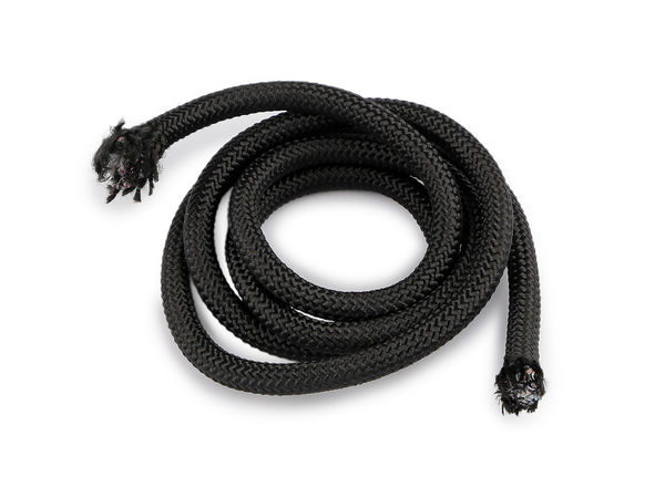 Premium 8 mm Polyester-Mehrzweckseil mit festem Kern - Strapazierfähige runde schwarze Kordel für Heimwerken, Basteln und Outdoor