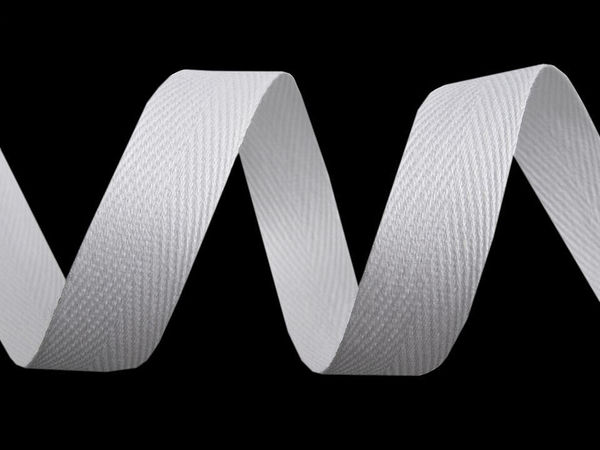 Premium-Fischgrat-Köperband (16 mm) – Strapazierfähiges Webband für Kordelzüge, Bekleidung und Nähprojekte