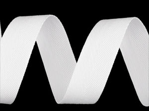 Premium Fischgrat-Köperband - 25 mm robustes Baumwollband für Näharbeiten, Kordelzüge und Bastelprojekte
