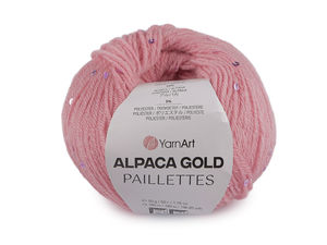Premium Alpaca Gold Strick- und Häkelgarn mit Pailletten (50g) - Weiche, warme Wollmischung mit elegantem Schimmer
