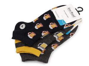 Emi Ross Unisex Baumwoll-Sneaker-Socken - Biermotiv, verschiedene Farben (Größen 39-46)