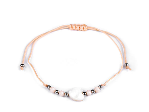 Premium Shamballa-Armbänder mit Herzperle - 12-teiliges verstellbares Set