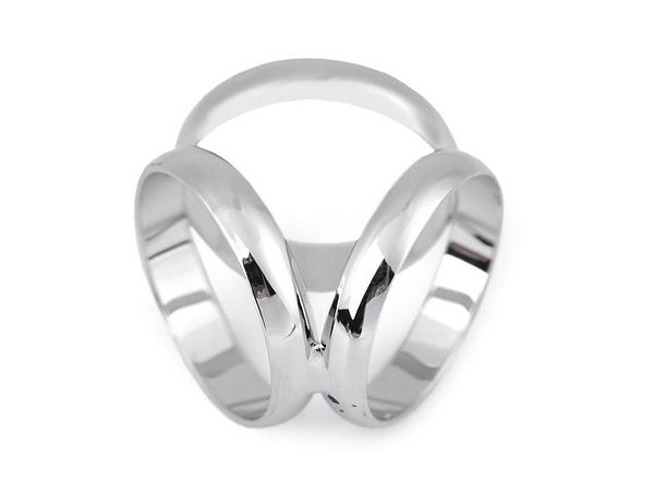 Eleganter Tuchring in Platin - Premium-Tuchschnalle mit 3 Schlaufen und Schalhalter für zarte Schals