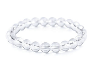 Naturkristall-Mineralperlen-Armband - Universelle Stretch-Passform