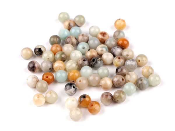 Mineralperlen Amazonit glänzend synthetisch Ø6 mm