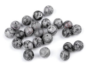 Naturmarmor-Mineralperlen (8mm) - Graue Edelsteinperlen für die Schmuckherstellung und Buddha-Armbänder