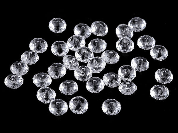 Facettierte Kunststoffperlen 5x8 mm