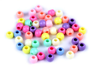 Kunststoff-Charm-Perlen 8x10 mm Pastell-Mix