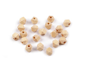 Geometrische Holzperlen in Rautenform, Natur, 8x8 mm – Unbehandelte Bastel-Zwischenperlen für die Schmuckherstellung, Armbänder & Schlüsselanhänger