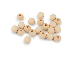 Premium-Holzperlen naturbelassen unlackiert (10 mm) – Runde Bastelperlen für Schmuck, Makramee und DIY-Projekte
