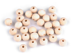 Premium-Holzperlen in Natur Hell, unlackiert (12 mm) für Makramee, Korb- & Flechtarbeiten & DIY-Bastelarbeiten