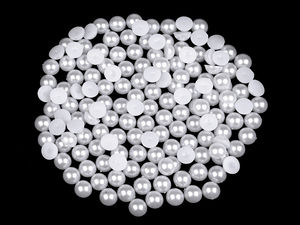 Flatback-Halbperlen zum Basteln und Scrapbooking, Ø 9 mm - Glänzende Cabochons für DIY-Dekoration und Hochzeiten