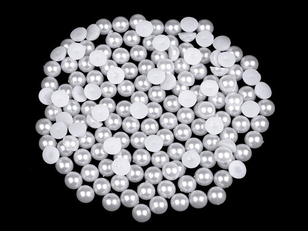 Flatback-Halbperlen zum Basteln und Scrapbooking, Ø 9 mm - Glänzende Cabochons für DIY-Dekoration und Hochzeiten