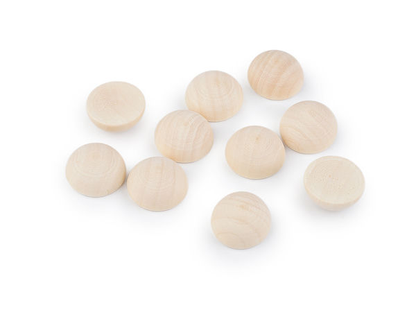 Premium-Holzhalbkugeln für DIY-Projekte & kreative Dekoration – Ø 20 mm, naturhell (ohne Bohrung)