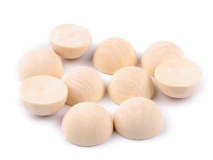 Holzhalbkugeln / halbe Holzkugeln zum Basteln Ø25 mm