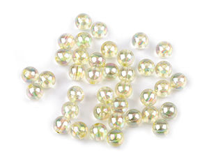 Runde Premium-Hochglanz-Bastelperlen aus Kunststoff (8 mm) - Glänzende Perlen für DIY-Schmuck, Schlüsselanhänger und Bastelarbeiten