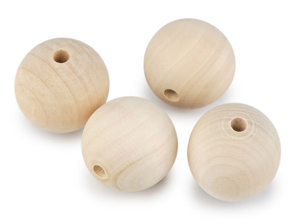 Große unbehandelte Holzperlen Ø40 mm