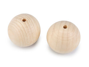 Unbehandelte Holzperlen Ø45 mm