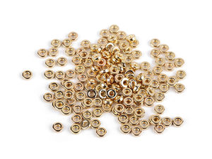 Premium Metallic-Kunststoff-Zwischenperlen - Nahtlose 6 mm Rondelle-Perlen für die Schmuckherstellung