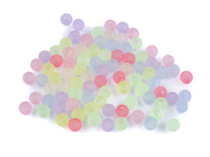 Premium mattierte transparente Acrylperlen (6mm) – Matte runde Zwischenperlen für DIY-Schmuckherstellung, Armbänder und Bastelarbeiten (Bunter Farbmix)