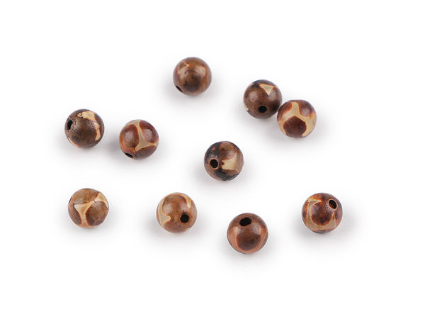 Synthetischer Dzi-Achat, Mineralperlen Ø 6 mm